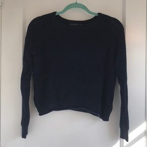 CROPPED NAVY SWEATER